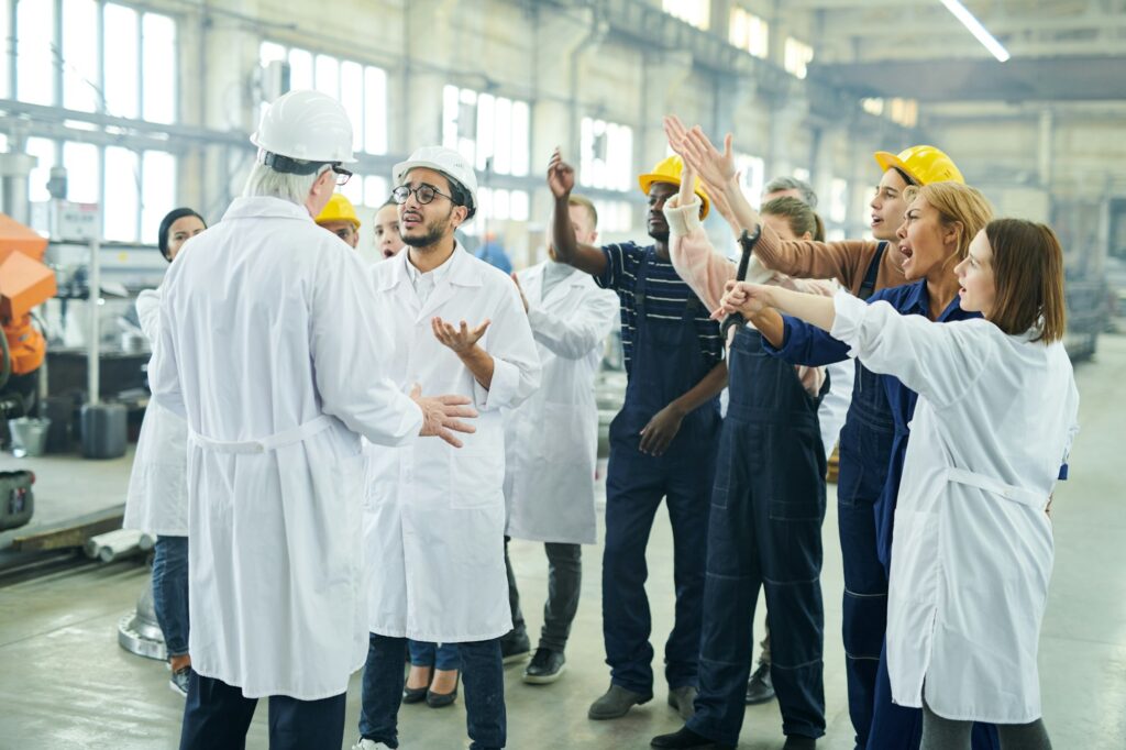 Multi-Ethnic Group of Workers on Strike