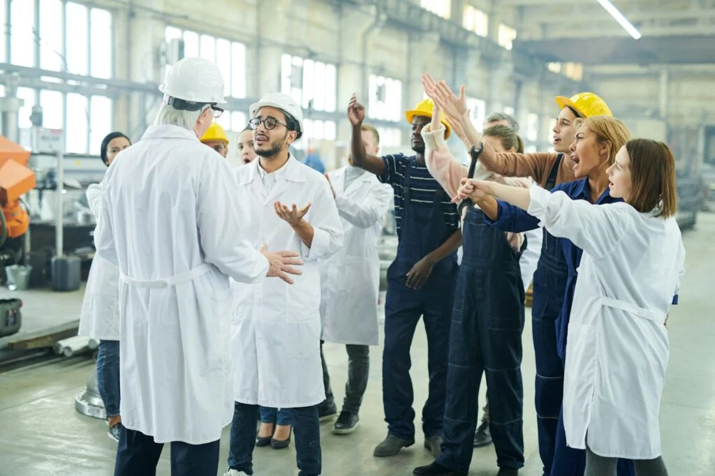 Multi-Ethnic Group of Workers on Strike